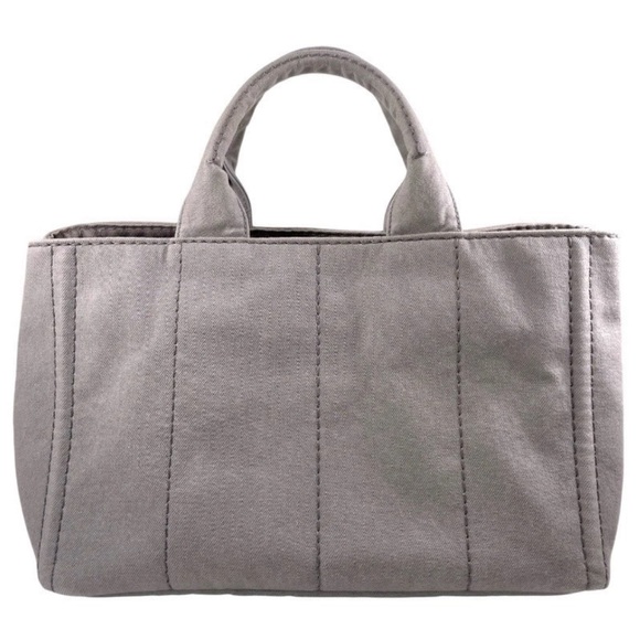SOLD — Prada Canapa Tote Bag B2642B Canvas 2Way Shoulder Bag • Japan • EUC - Picture 11 of 16